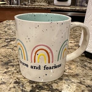 Tag Speckled Mug with Rainbow and Motivational Text